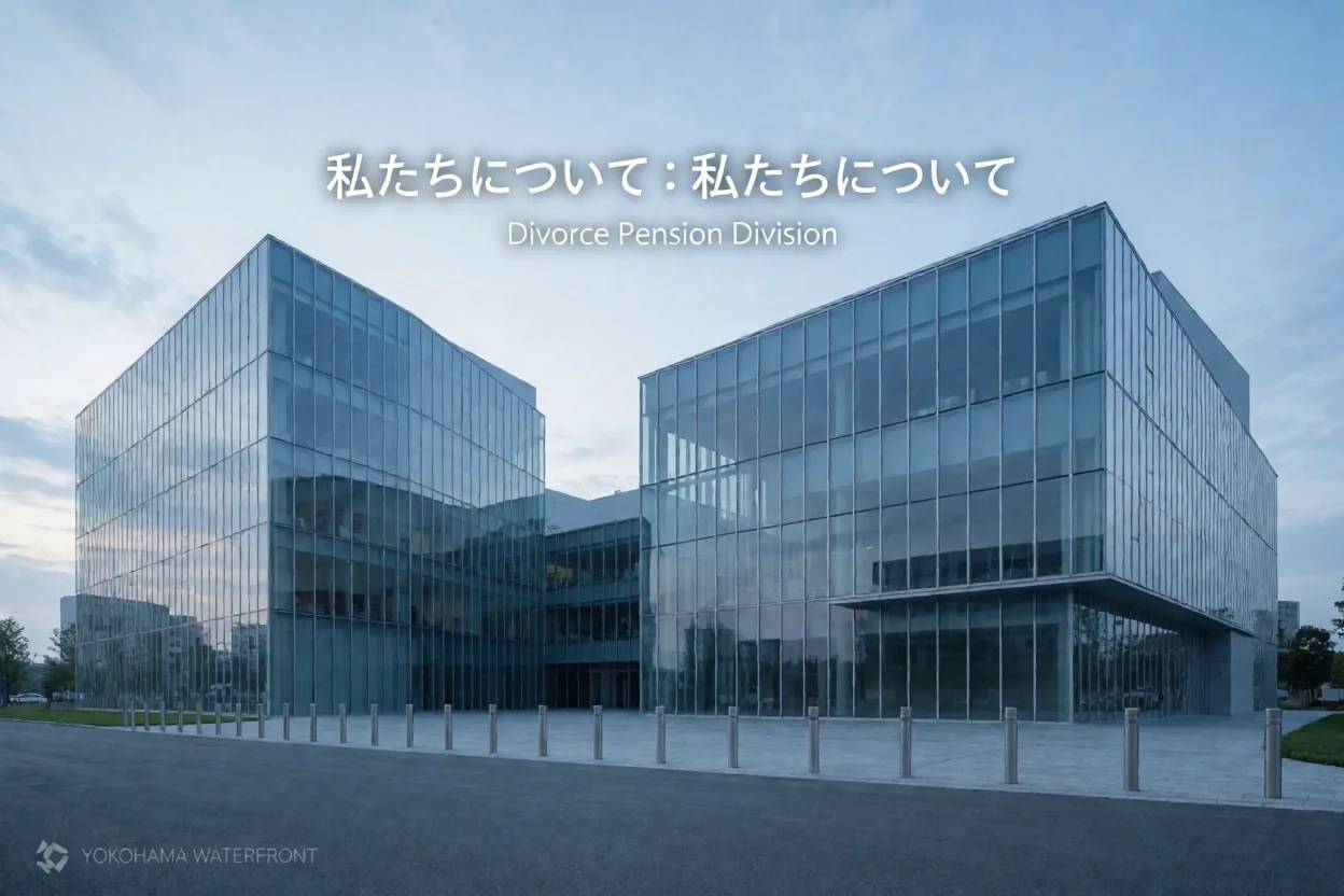 横浜の夜明けと現代的な公共建築